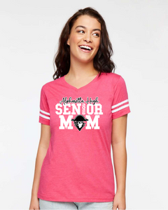 Women's V-neck S/S  Hot Pink Tee - Senior Mom