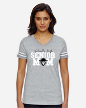 Women's V-neck S/S  Gray Tee - Senior Mom