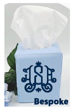 Cotton Pique Tissue Box Cover with Embroidery