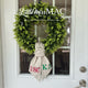 Wreath Wrap - Burlap with embroidery