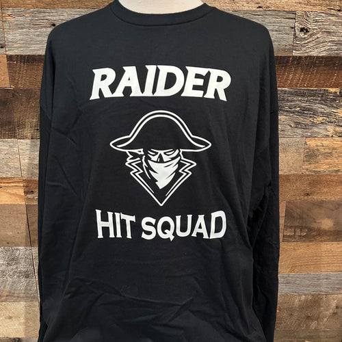Black L/S tee- Raider Hit Squad