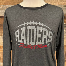 Long Sleeve Heather Charcoal tee - Glitter Football Mom