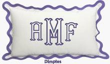 Scalloped Edge Pillow Sham with Monogram