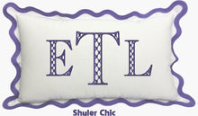 Scalloped Edge Pillow Sham with Monogram