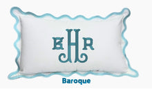 Scalloped Edge Pillow Sham with Monogram