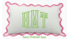 Scalloped Edge Pillow Sham with Monogram