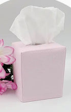 Cotton Pique Tissue Box Cover with Embroidery