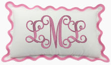 Scalloped Edge Pillow Sham with Monogram