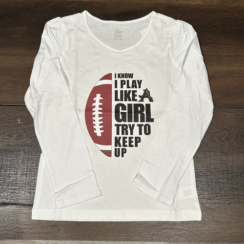 Girls Long Sleeve tee - Play Like A Girl