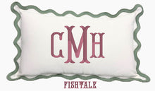 Scalloped Edge Pillow Sham with Monogram