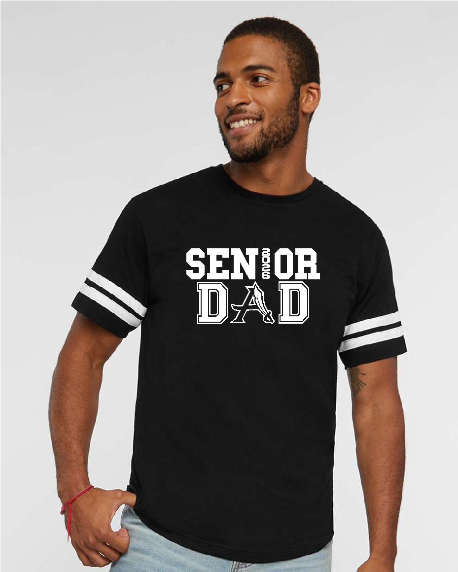 Men's Crew Neck S/S Black Tee - Senior Dad