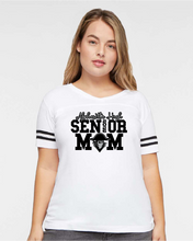 Women's V-neck S/S  White Tee - Senior Mom