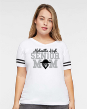 Women's V-neck S/S  White Tee - Senior Mom