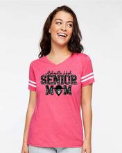 Women's V-neck S/S  Hot Pink Tee - Senior Mom