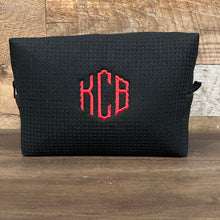 Cosmetic Bag - Waffle Cotton with embroidery