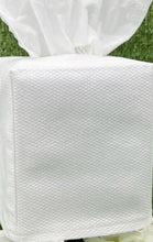 Cotton Pique Tissue Box Cover with Embroidery